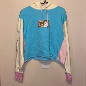 Teddy Fresh x Ripndip Color Block Hoodie Cropped